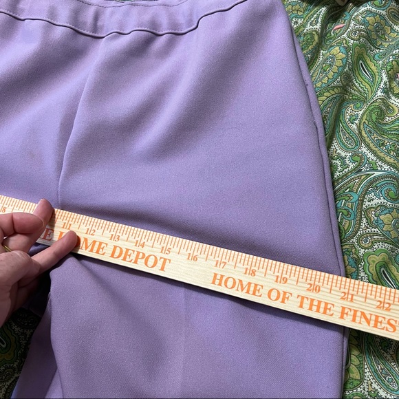 Vintage Levi’s Bend Over Lavender Polyester Pull On Pants M - Picture 6 of 9
